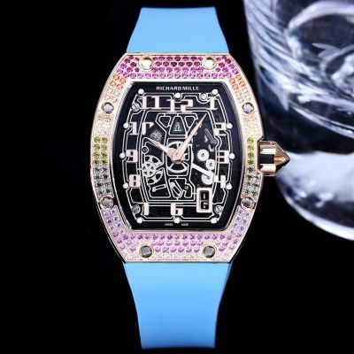 Richard Mille RM67-01 Colored steel case with diamonds Diameter 38 / 48mm watch